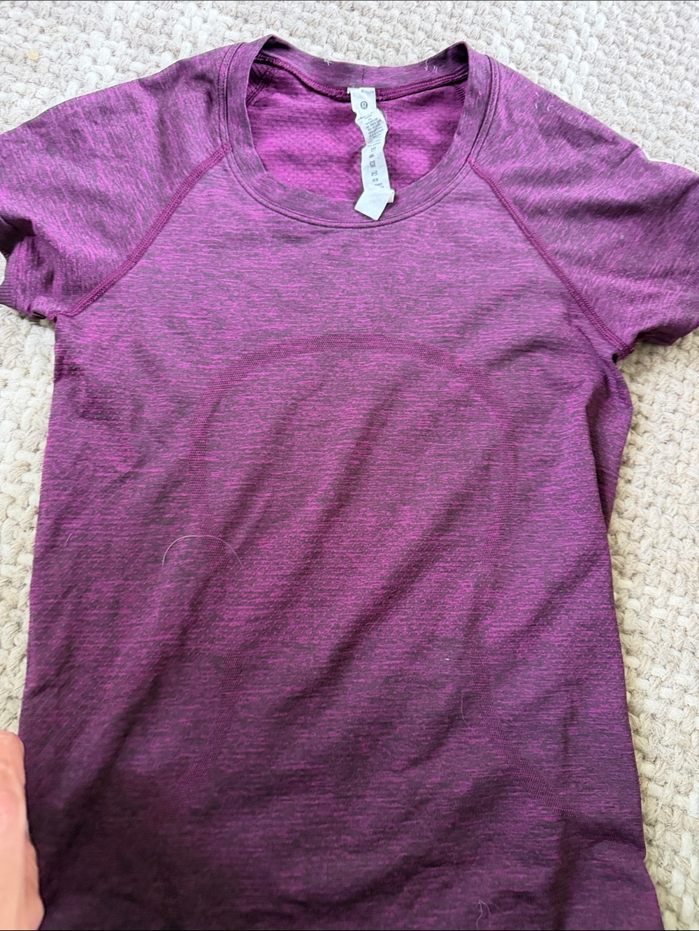 lululemon athletica Purple Heather Short Sleeve Performance Tee